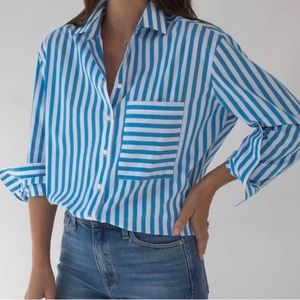 AYR Deep End Button-Down in Athens Blue